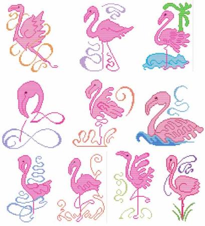 Art Deco Flamingos